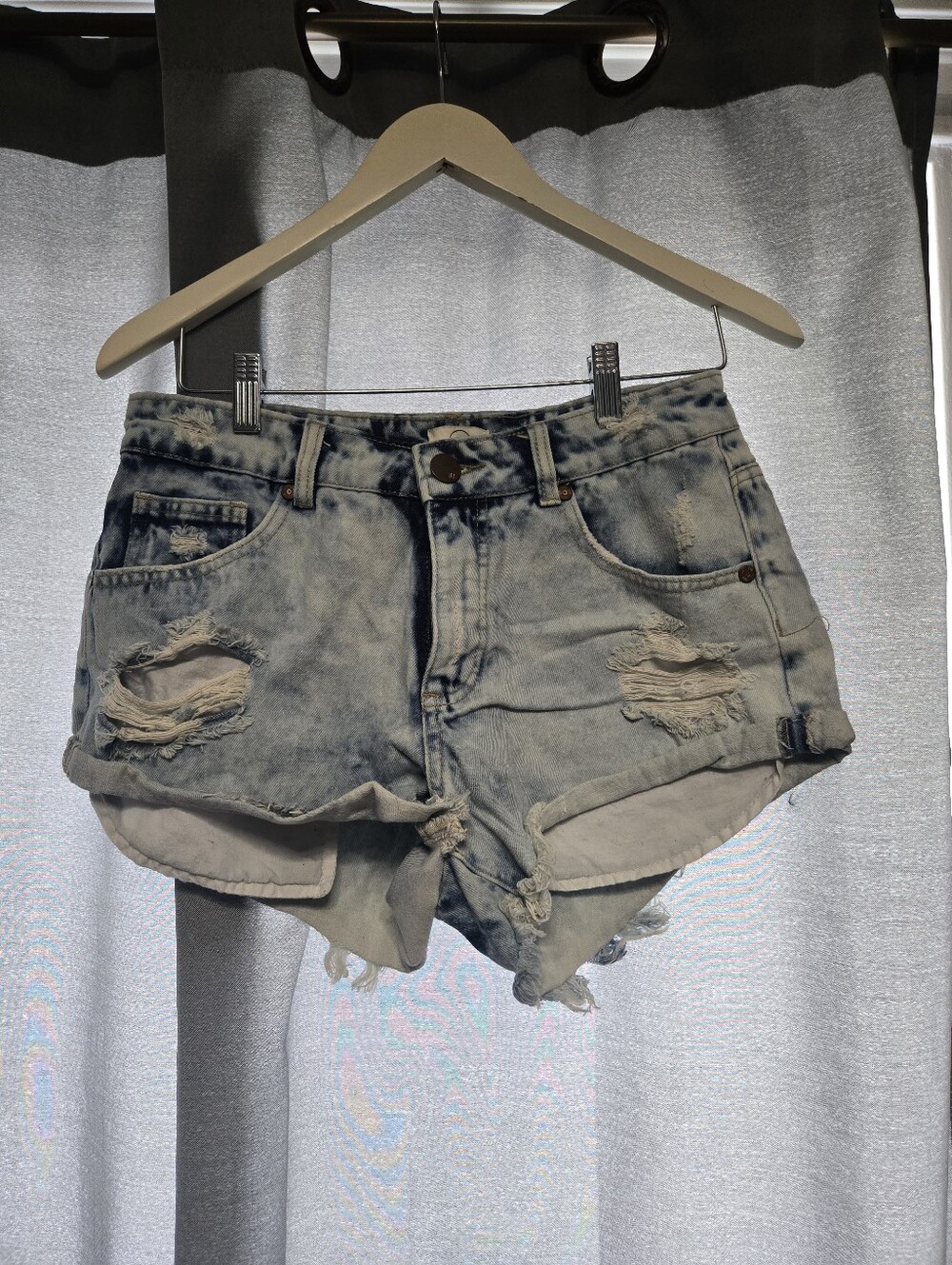 Women's Cotton On 91 Highrise Acid Washed Jean Shorts